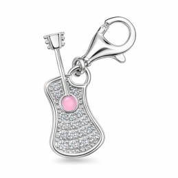 Charms gitara srebro 925 z cyrkoniami - zawieszka muzyczna